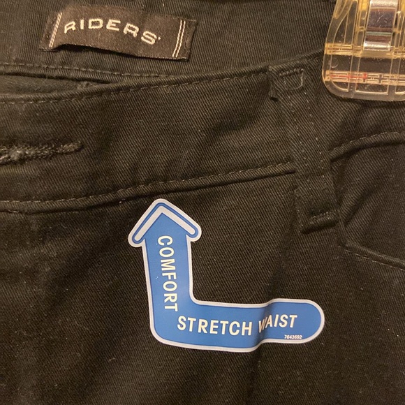 Black Lee Riders Plain Front Jeans 18 Petite w/stretch Waist 36” length 39” - Picture 4 of 11